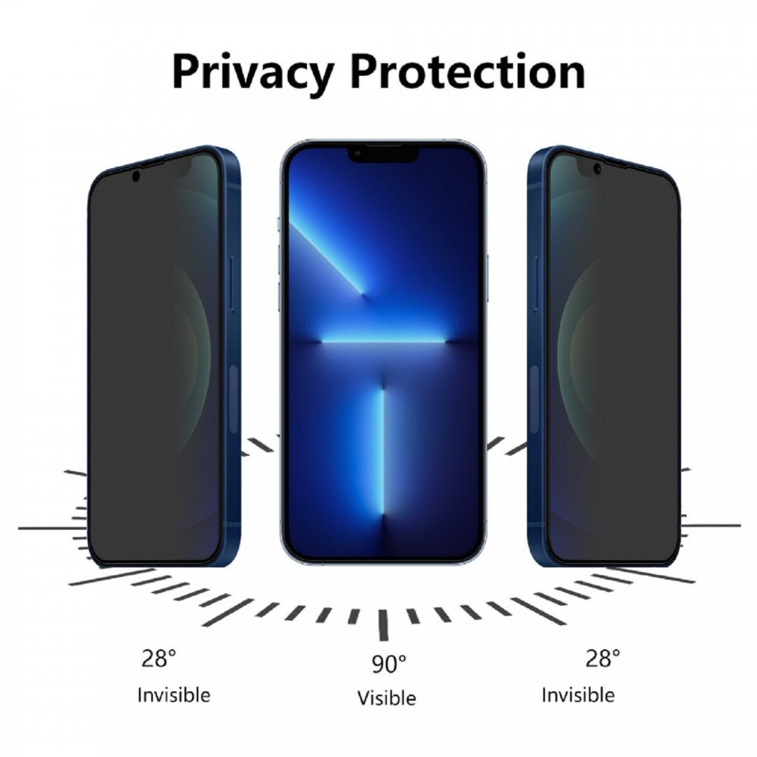 PROTECTORKING 2x 9H Panzerhartglas PRIVACY Apple Displayschutzfolie(für iPhone Pro) ANTI-SPY 11