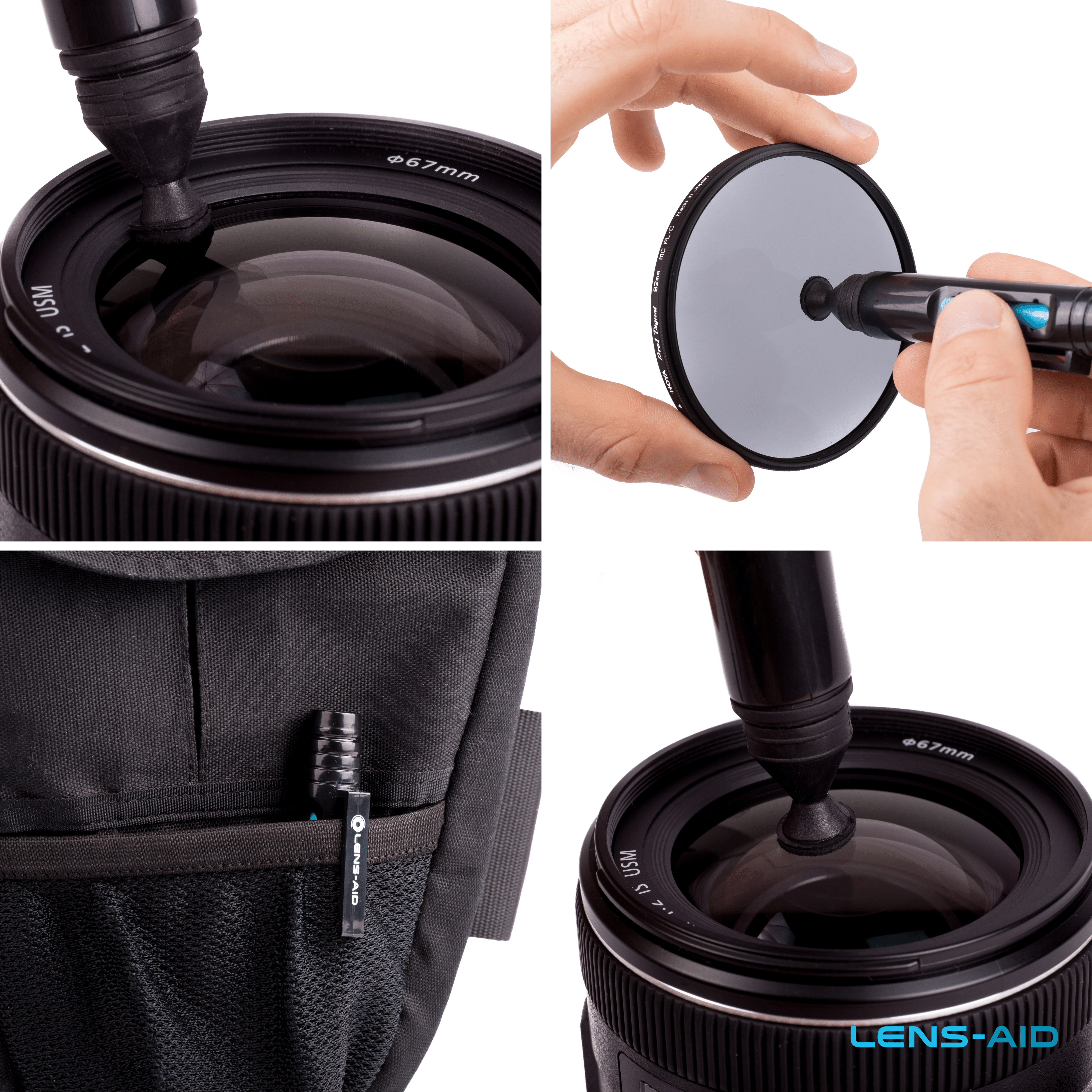 Kamera für Reinigungsstift LENS-AID Objektiv Objektive, Reinigungsstift, Lens-Pen und Schwarz
