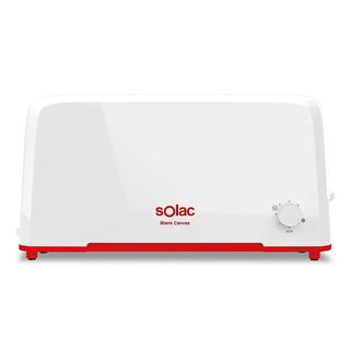 Tostadora - SOLAC TL5417, 1100 W, 2 ranuras, 4 rebanadas, 7 niveles tostado, Rojo