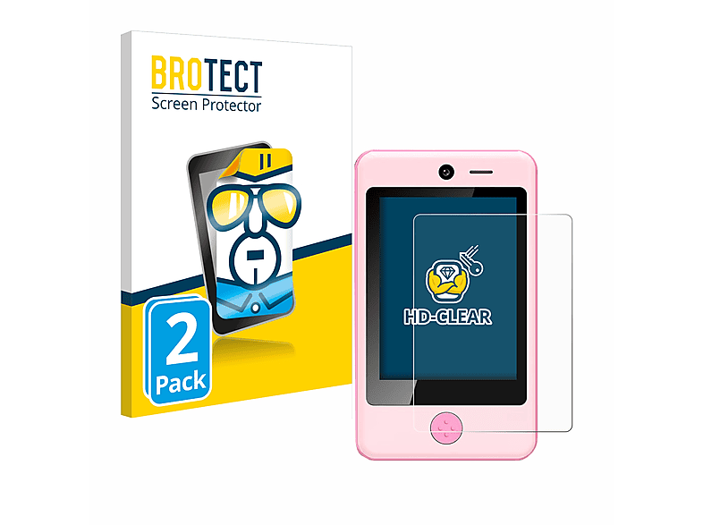 Pthtechus Children’s 2x klare Smartphone) Schutzfolie(für BROTECT
