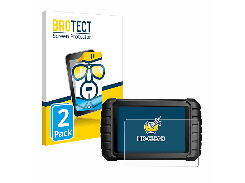 BROTECT 2x klare Schutzfolie(für iCarsoft CR Max)