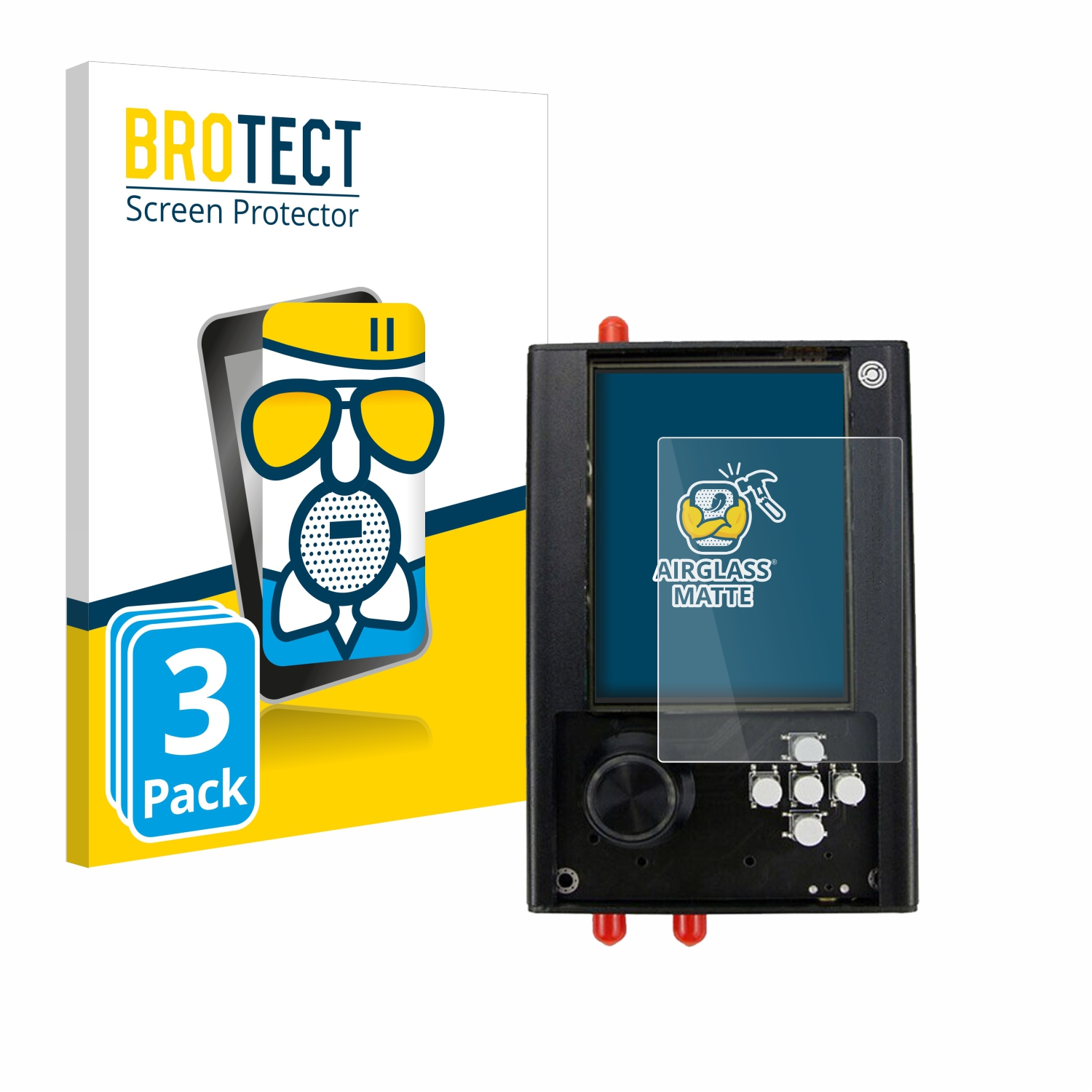 BROTECT 3x H2+) Airglass matte Schutzfolie(für Portapack