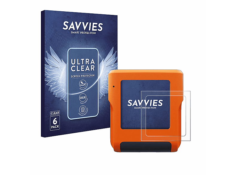 SAVVIES 6x klare Schutzfolie(für ProGlove Mark Display)