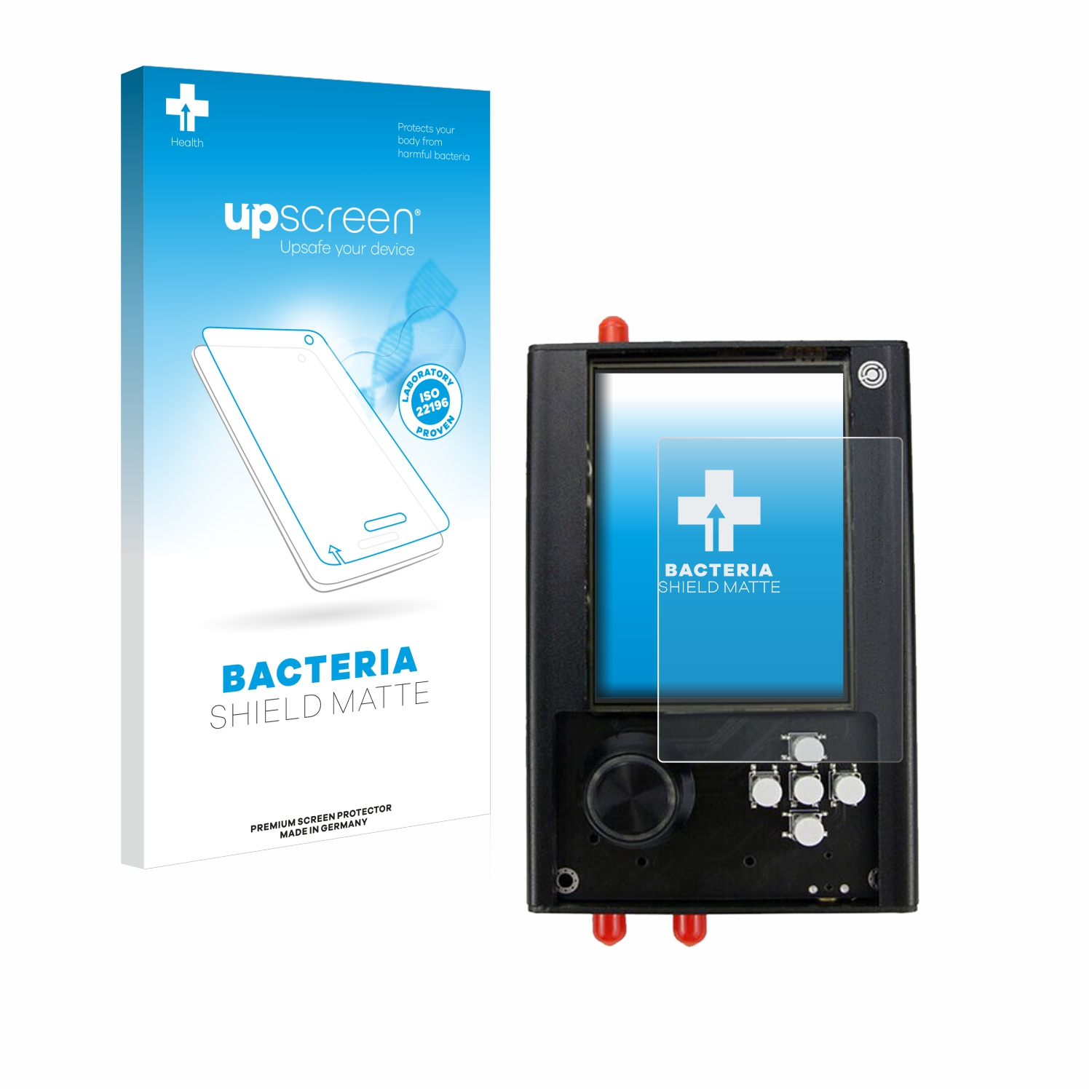 UPSCREEN antibakteriell entspiegelt Schutzfolie(für matte H2+) Portapack