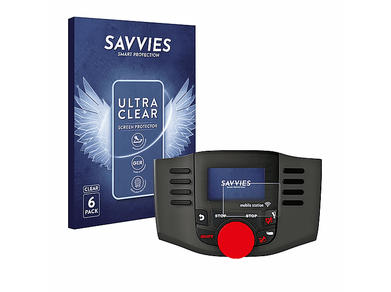 SAVVIES 6x klare Schutzfolie(für Märklin Mobile Station WLAN 60667)