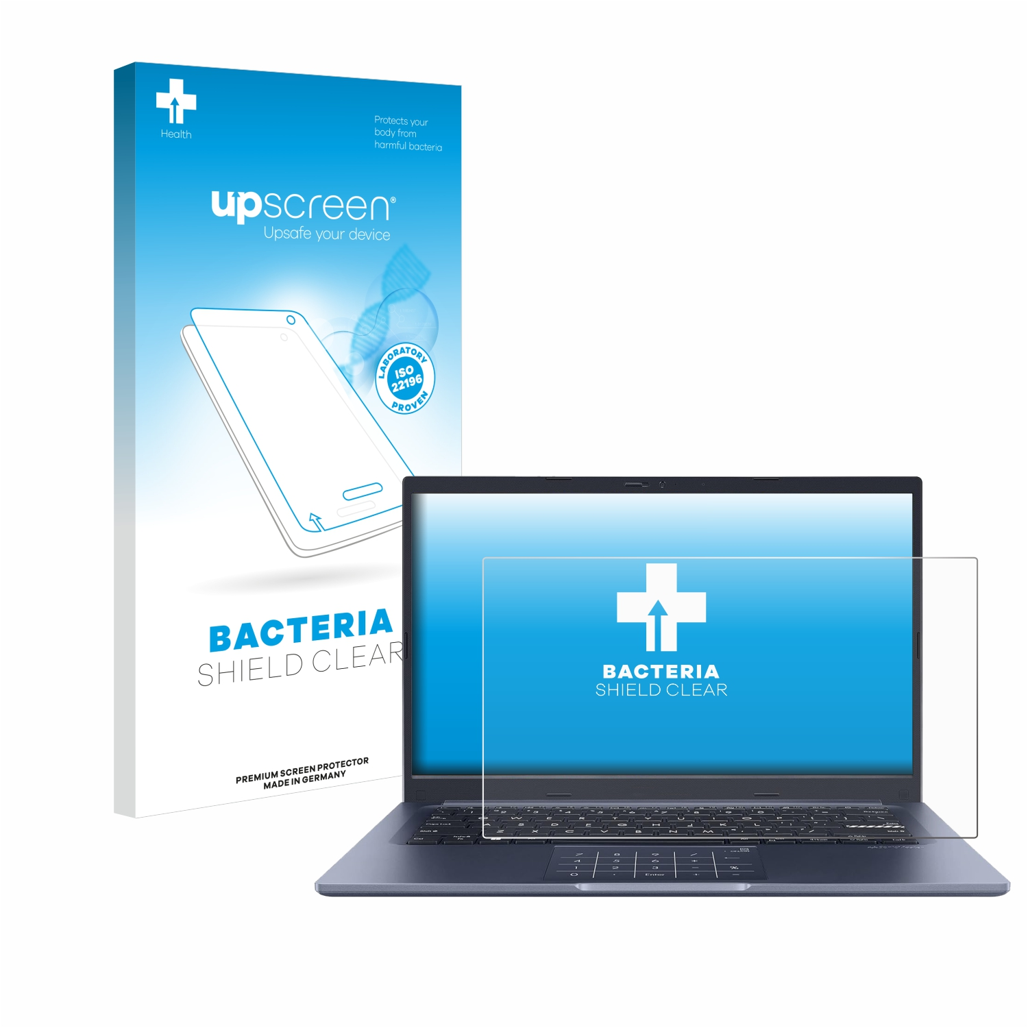 UPSCREEN antibakteriell klare Schutzfolie(für ASUS 14 F1402) Vivobook