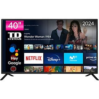 TV DLED 40" - TD SYSTEMS PRIME40C15GLE Hey Google, Full-HD, Arm Cortex A55x4, Smart TV, DVB-T2 (H.265), Negro
