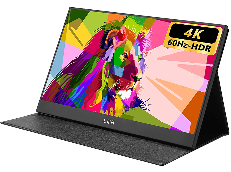 LIPA AX-60 Portable Monitor 4K 15,6 Zoll 15,6 Zoll WXGA+ Monitor (2 ms Reaktionszeit , 60 Hz , 60 Hz nativ)