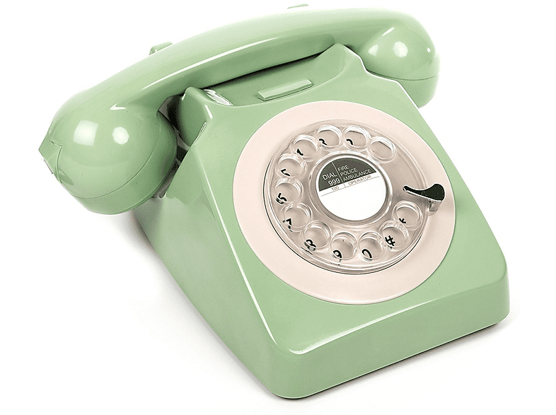 GPO RETRO 746 Retro-Drehscheiben-Telefon (grün) Kabelgebundenes Telefon