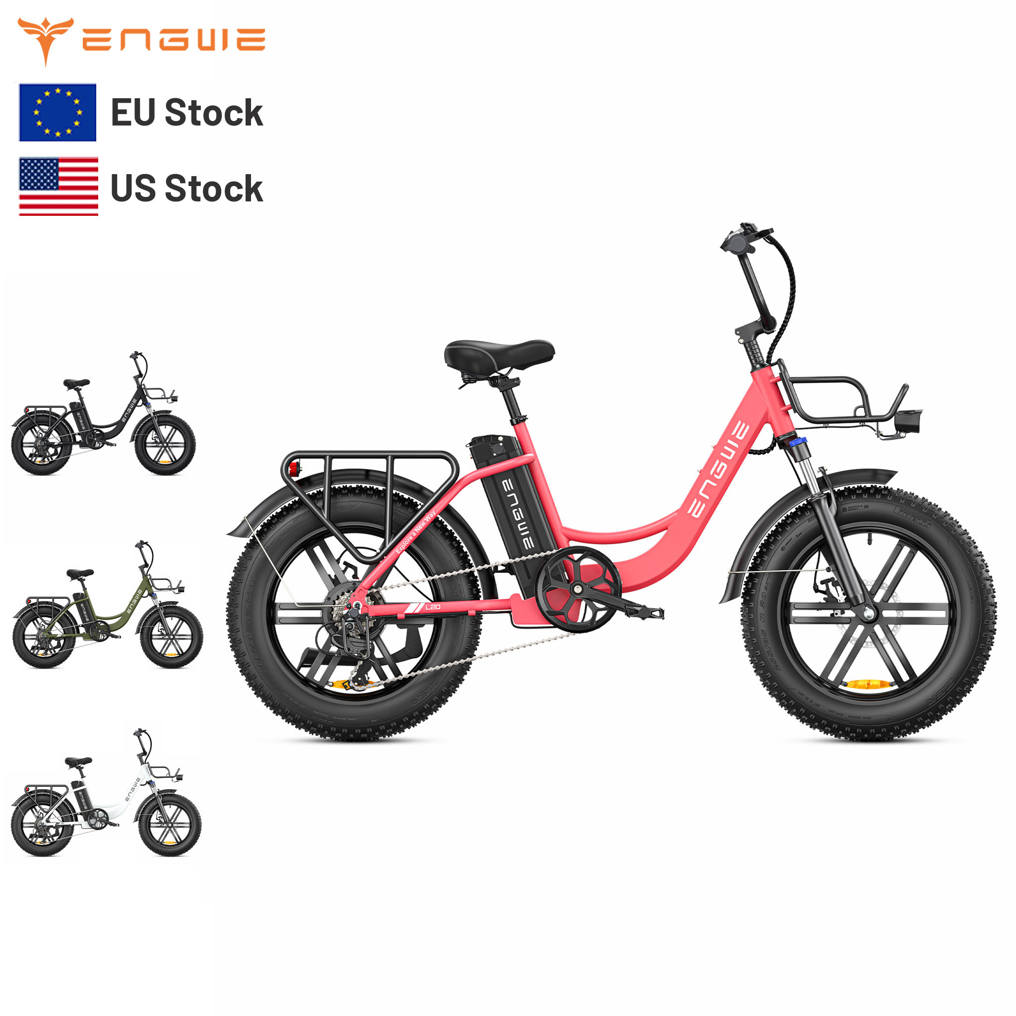 ENGWE L20 E-bike All Zoll, (Laufradgröße: Terrain (ATB) Bike 20 schwarz) Unisex-Rad