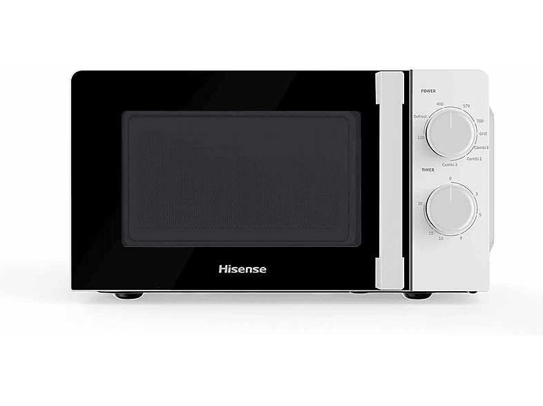 Microondas libre instalación - HISENSE H20MOWS1HG, 700 W, 6 NIVELES DE  POTENCIA potencia, 20 l, Blanco