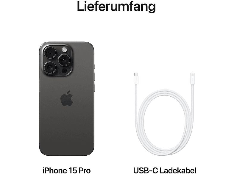 APPLE iPhone 15 Pro | 128 GB Titanium, Zwart 5G | MediaMarkt
