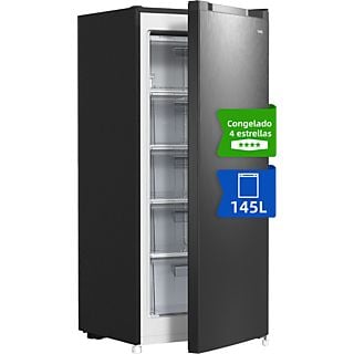 Congelador vertical - CHIQ FSD160D4E, Entrega En Domicilio + Retirada Del Antiguo, 145 l, 125,90 cm, Color Metalico Cepillado Oscuro