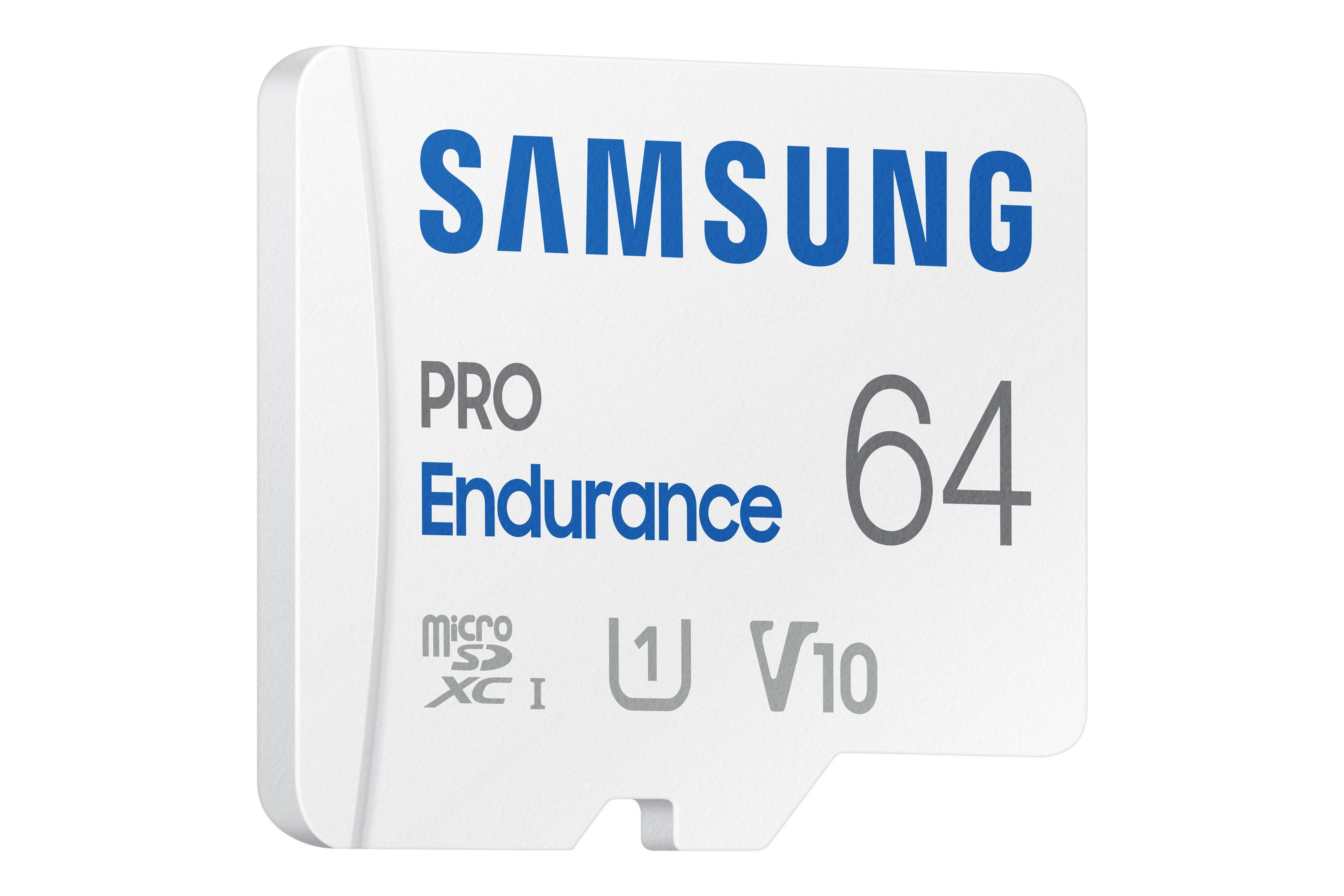 Speicherkarte, 64GB, MB-MJ64KA/EU SAMSUNG 100 ENDURANCE Micro-SDXC GB, MB/s 64 PRO