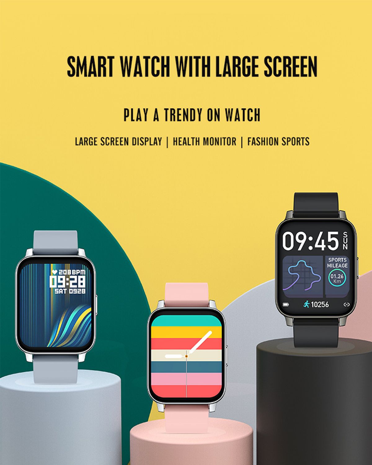 BRIGHTAKE Smartwatch 1.69 Full Smartwatch Silikon, Rosa Metall-Design, Wasserdicht - Sportmodi, Touch Mehrere IP67
