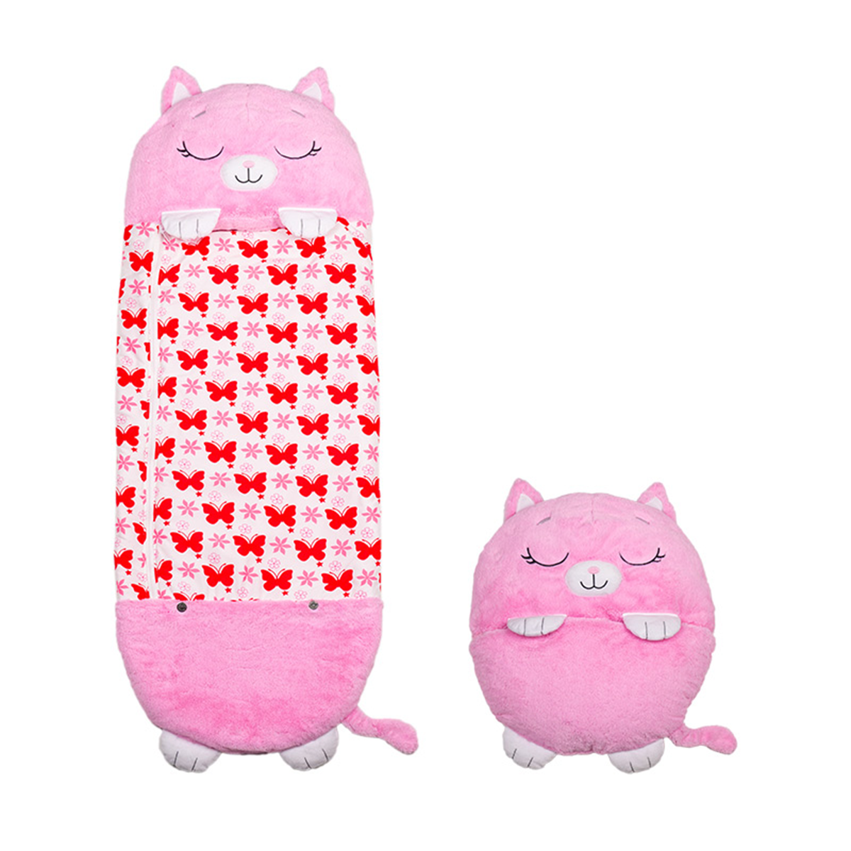 | Kinderschlafsack Katze MEDIASHOP Nappers Schlafsack/Kuscheltier pink Happy L Flauschiger