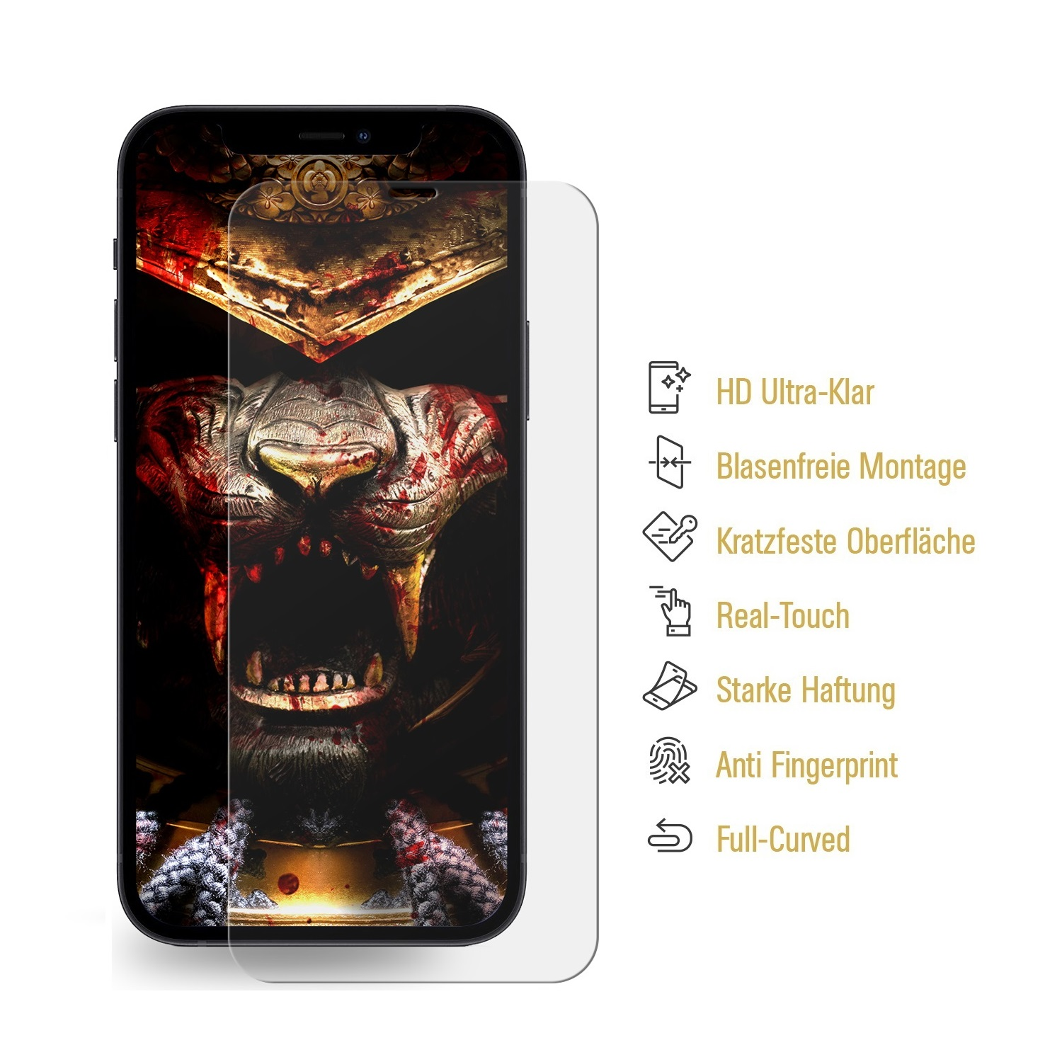 PROTECTORKING 2x Panzerschutz 11) ANTI-SHOCK iPhone Apple KLAR Displayschutzfolie(für