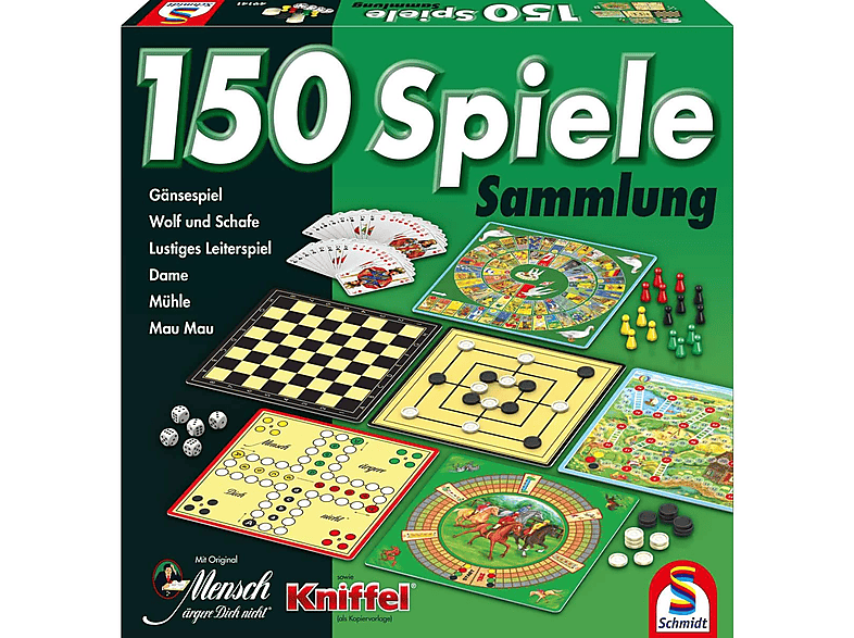 SCHMIDT SPIELE Spielesammlung -150er grün Brettspiele nein