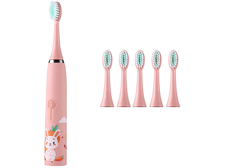 ELKUAIE Niedlich und tragbar Elektrische Zahnbürste Pink | Schallzahnbürsten