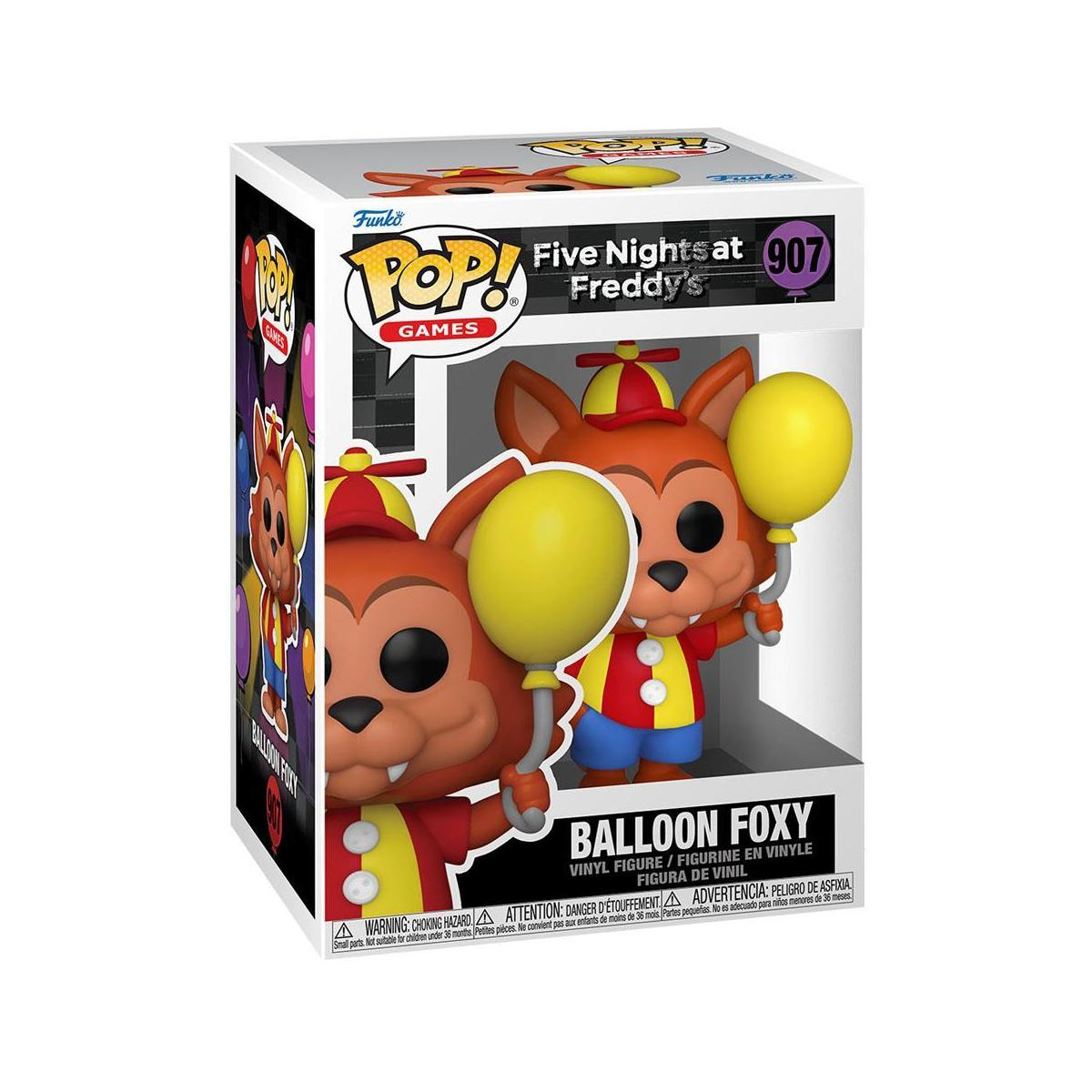 Figurka Funko Pop Balloon Foxy z Five Nights at Freddy's, w pudełku.