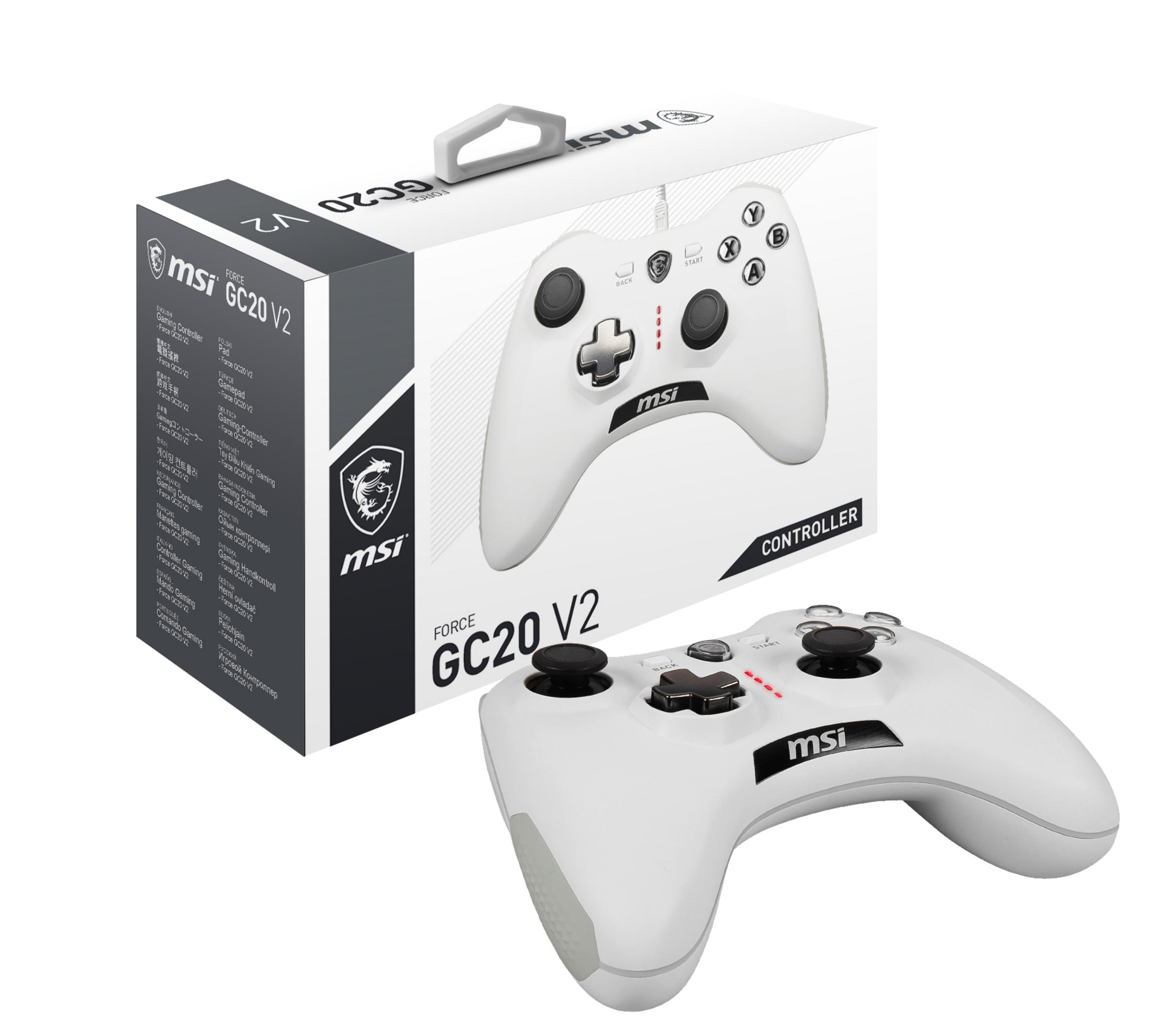 Weiß Game Controller FORCE CONTROLLER S10-04G0020-EC4 MSI GC20 V2 GAME