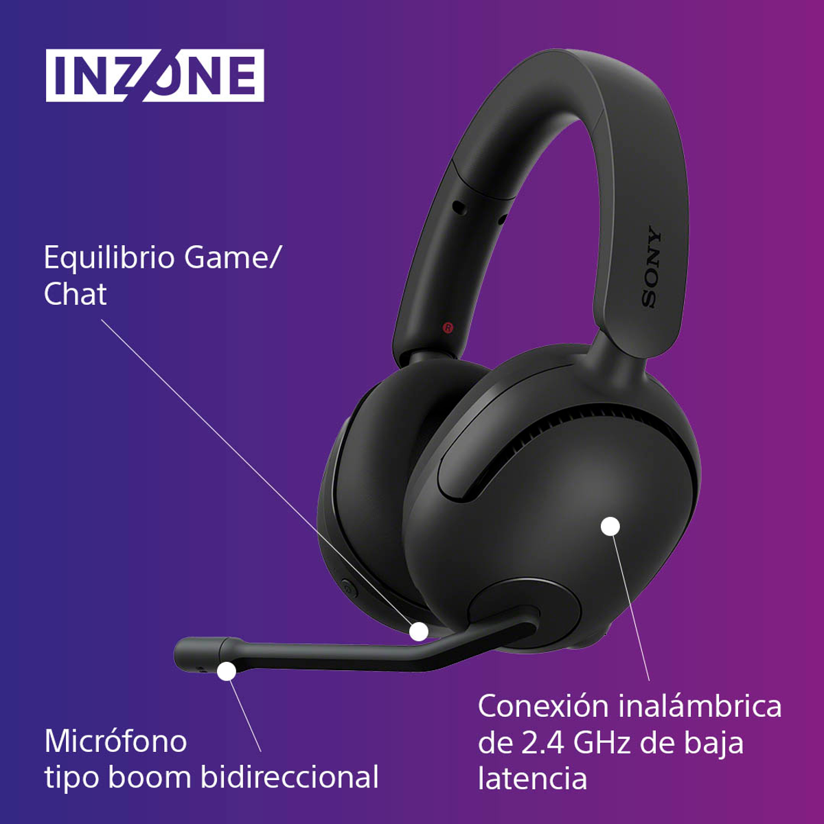 SONY INZONE H5 Gaming-headset Zwart | MediaMarkt