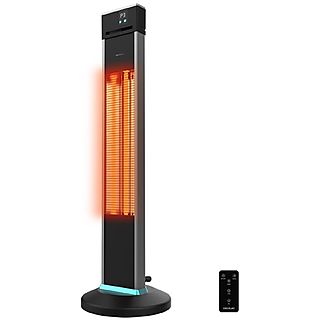 Calefactor halógeno - CECOTEC ReadyWarm 2000 Power Tower, 2000 W, Black