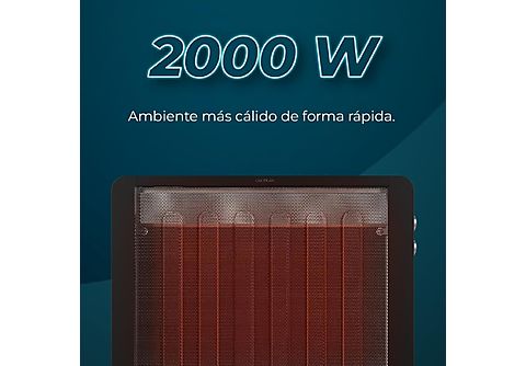 Radiador - CECOTEC ReadyWarm 2000 Now, 2000 W, Black