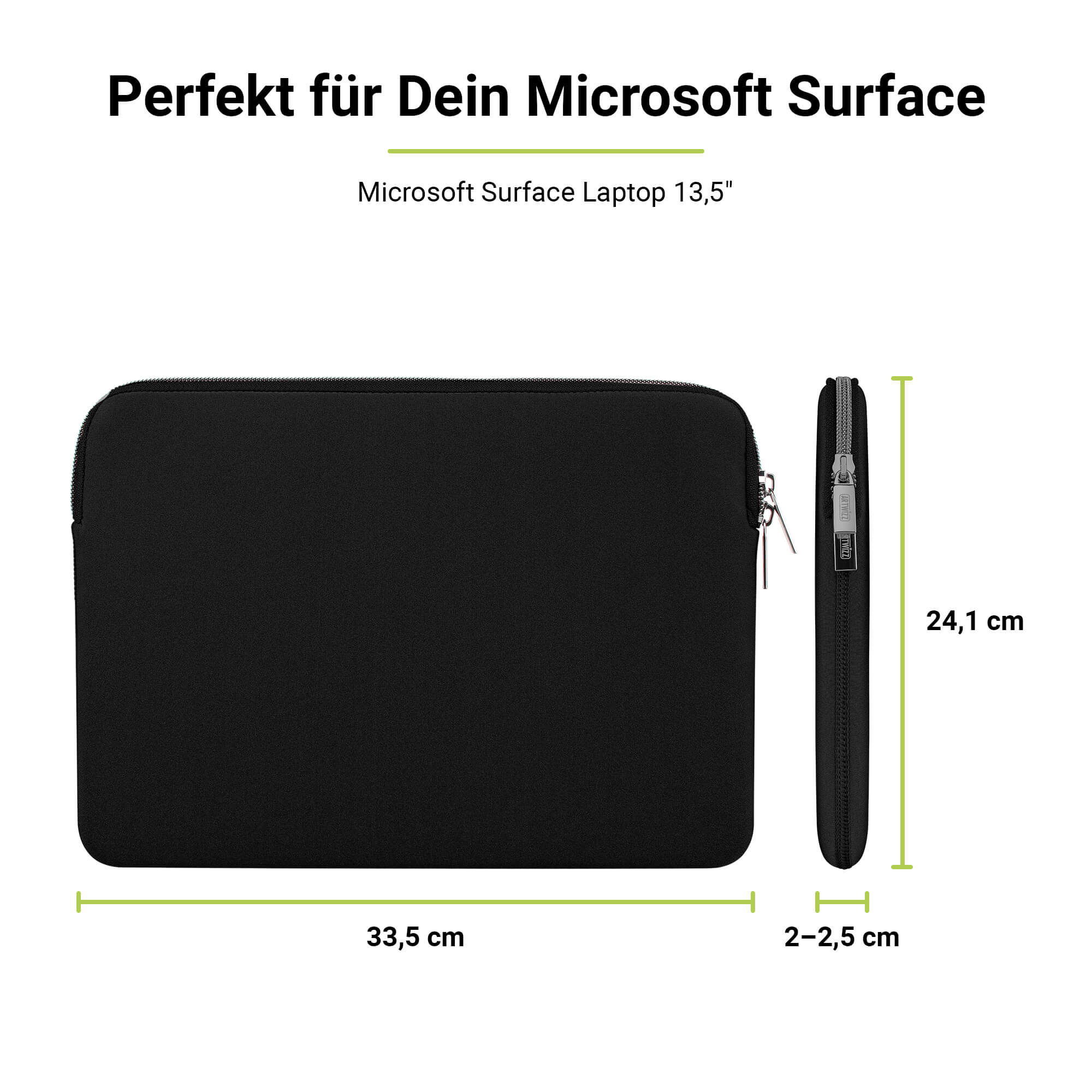 Microsoft ARTWIZZ Neoprene für Sleeve Neopren, Schwarz Notebooktasche Sleeve