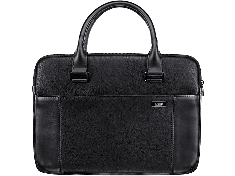 ARTWIZZ Leather Bag für 13 / 14 Zoll Notebook Tasche Aktentasche für Apple Leder, Schwarz