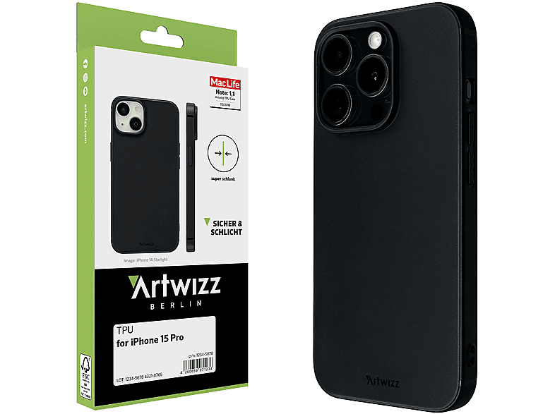 ARTWIZZ TPU Case, Backcover, Apple, Pro, iPhone Schwarz 15
