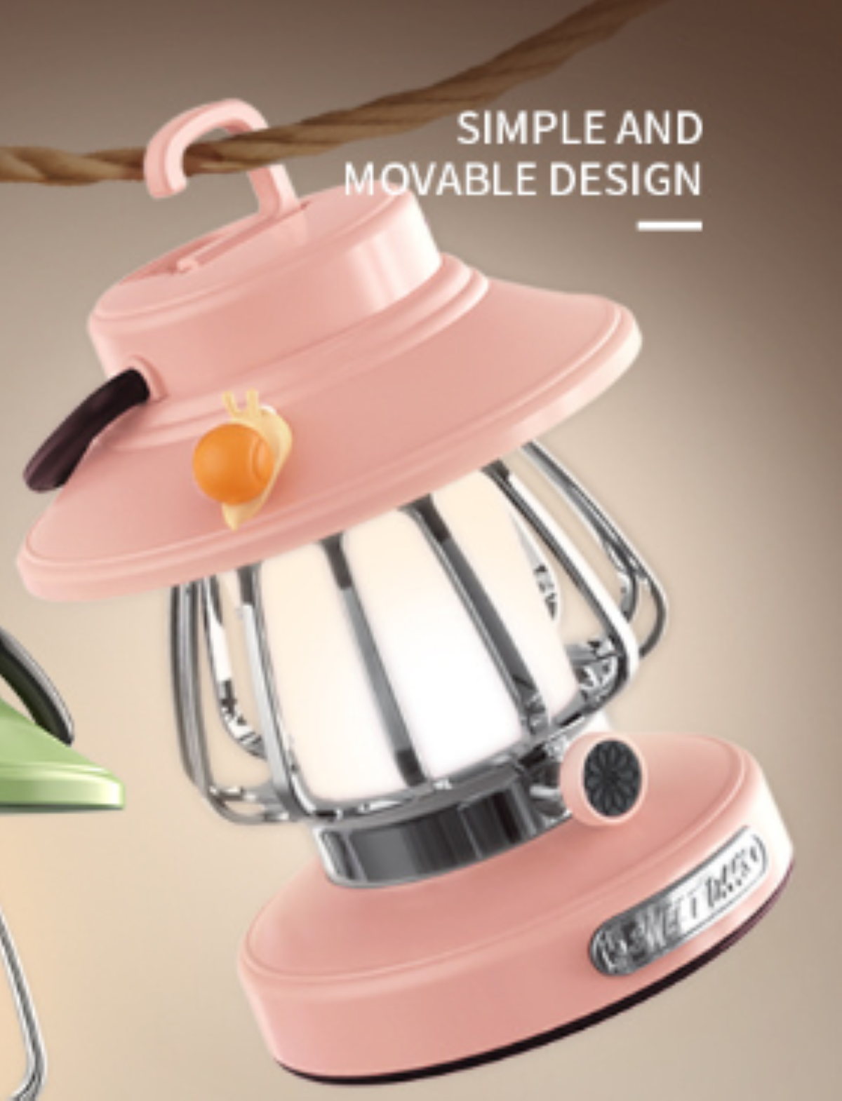 Rosa dimmbar stufenlos 3 Farbtemperaturen, LED-Lampe LACAMAX Retroform, - Outdoor-Campingleuchte Weiß