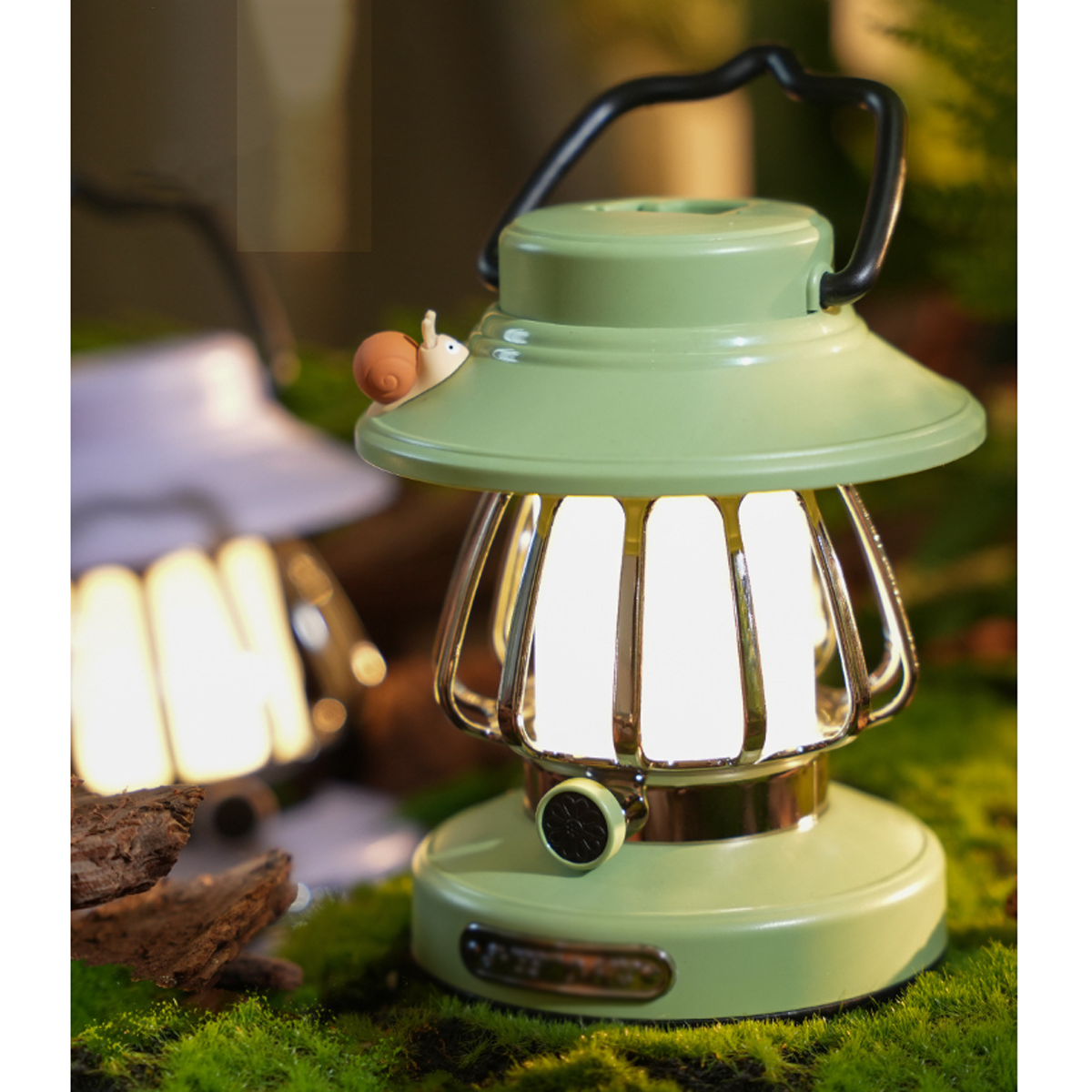 Lila Outdoor-Campingleuchte LACAMAX - stufenlos Retroform, Weiß 3 dimmbar Farbtemperaturen, LED-Lampe