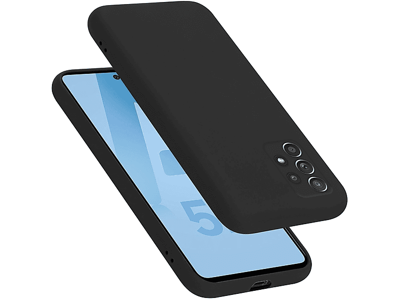 CADORABO Hülle im Liquid Silicone Case Style, Backcover, Samsung, Galaxy A52 (4G / 5G) / A52s, LIQUID SCHWARZ