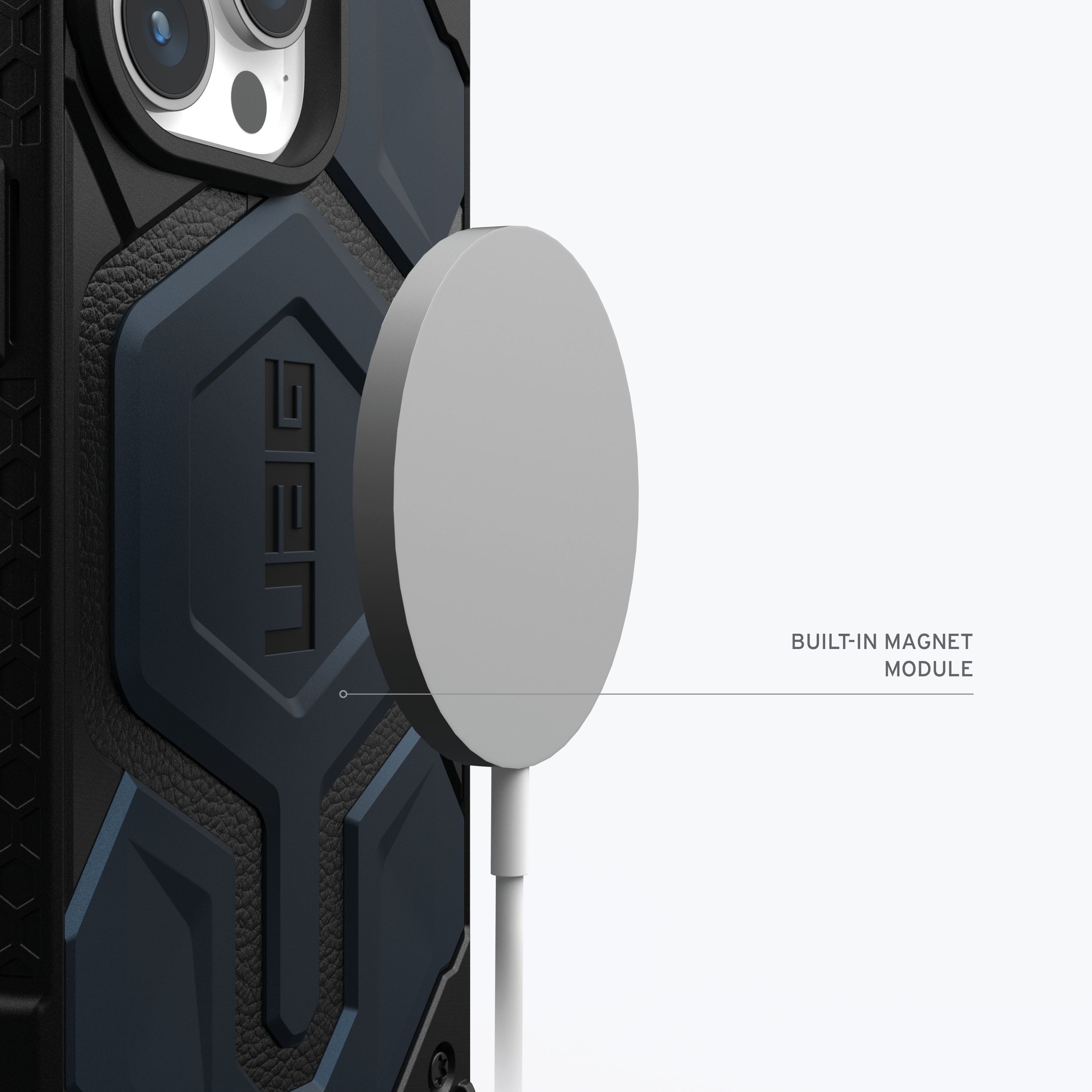 URBAN ARMOR GEAR Monarch Pro, iPhone 15 mallard Apple, Pro Backcover, Max, (blau)