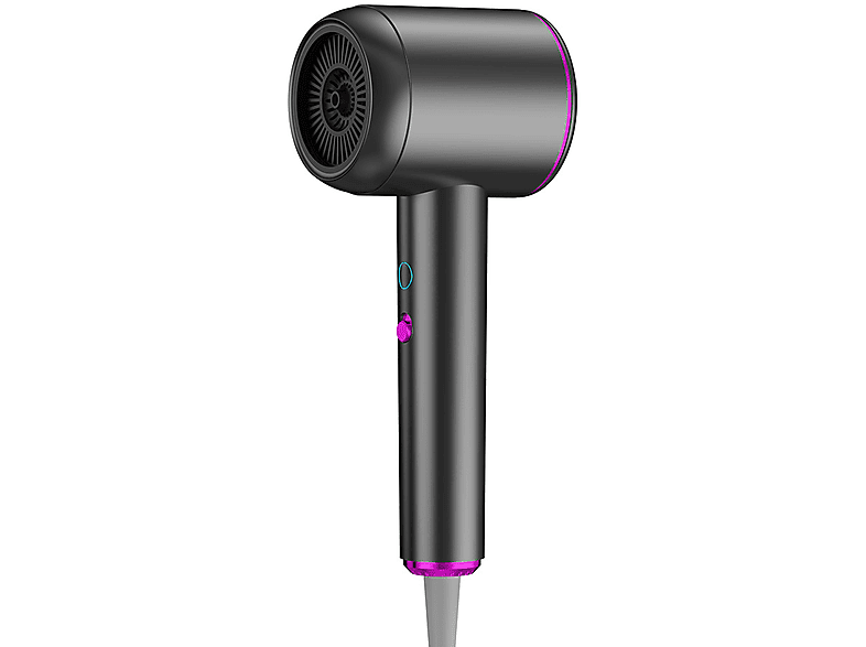 BYTELIKE Dunkelgrauer Hochgeschwindigkeits-Haartrockner - schnelles Styling, thermostatische Haarpflege Haartrockner Grau (2000 Watt)