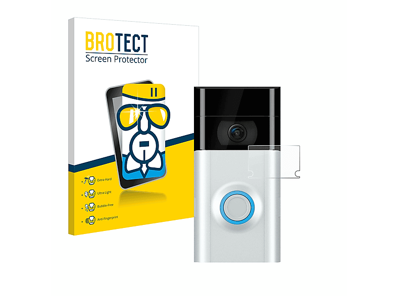 BROTECT Airglass klare Schutzfolie(für Doorbell 2) Ring