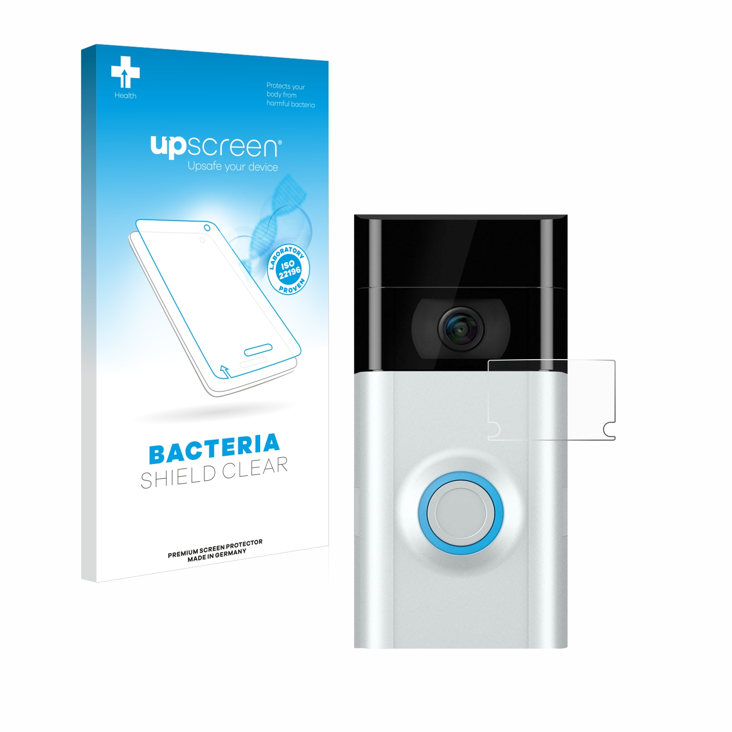 UPSCREEN antibakteriell klare Schutzfolie(für Ring 2) Doorbell