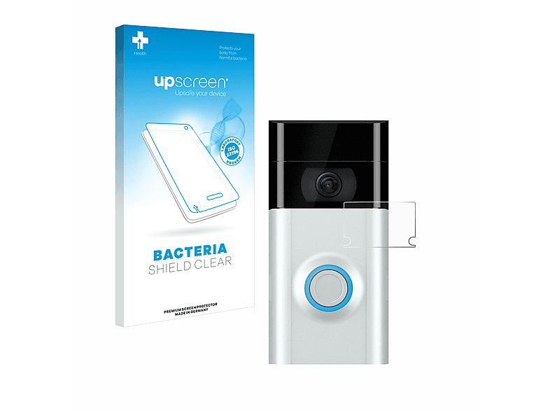 UPSCREEN Schutzfolie(für antibakteriell Ring Doorbell klare 2)