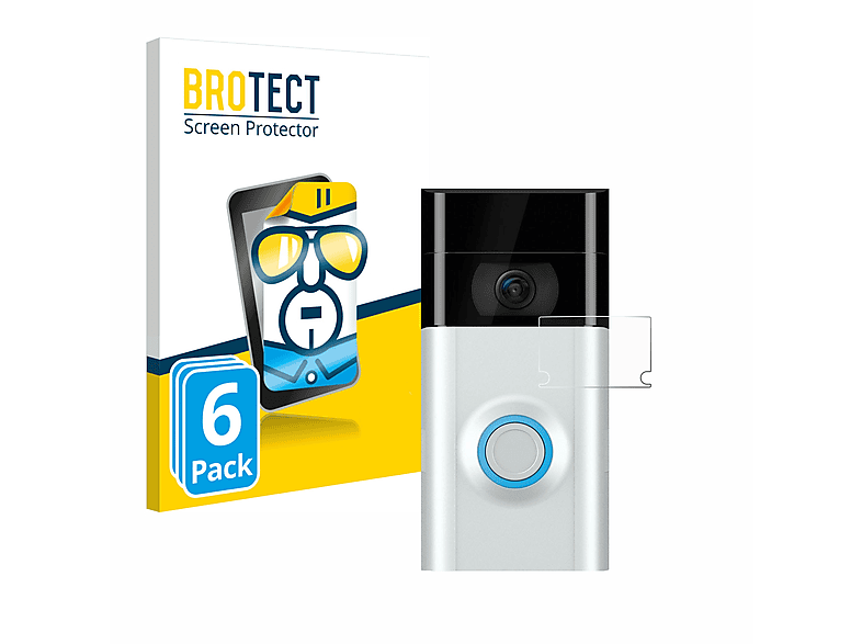 BROTECT 6x klare Schutzfolie(für Ring Doorbell 2)
