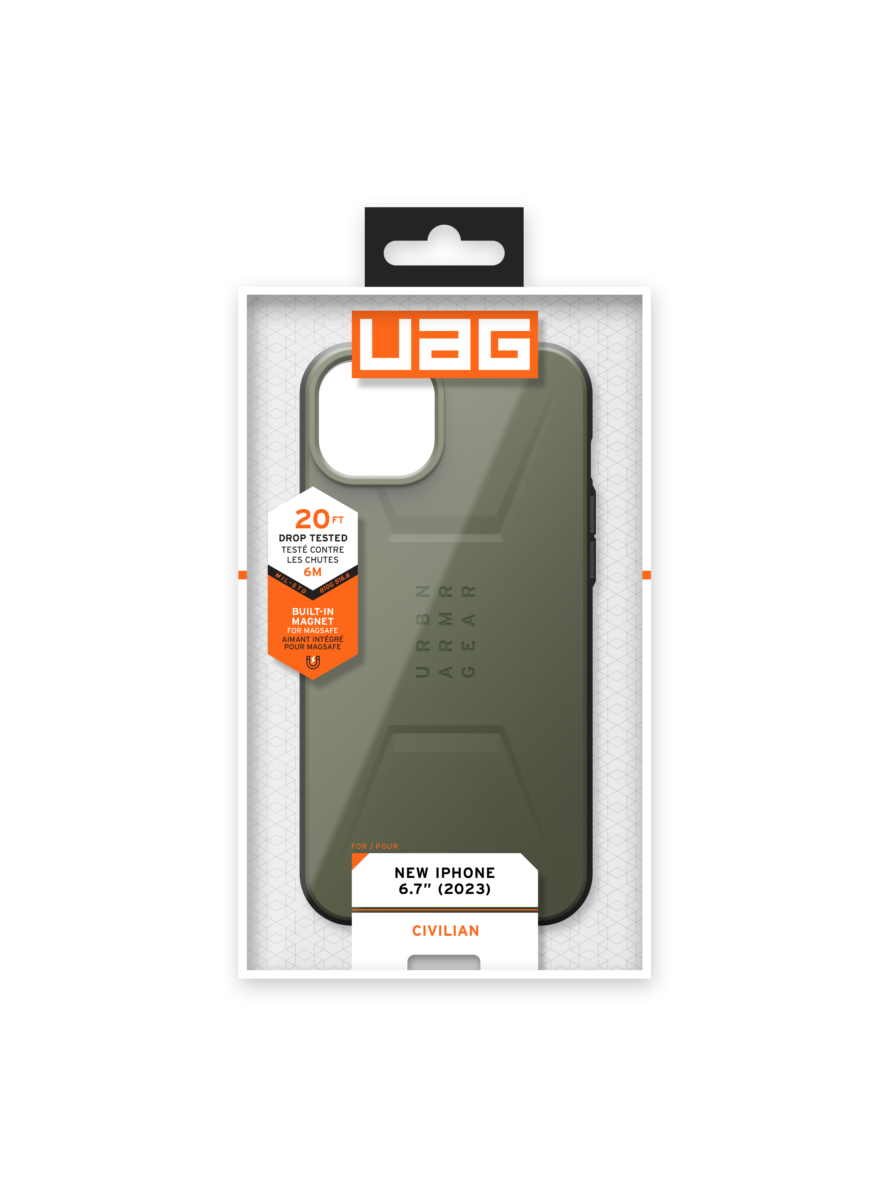 GEAR ARMOR URBAN Backcover, iPhone Civilian olive Apple, MagSafe, drab 15,