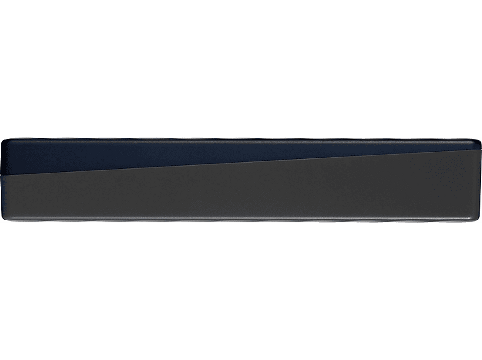 Czarne i szare urządzenie elektroniczne o prostokątnym kształcie.