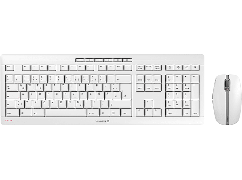 CHERRY JD-8560GB-0, Tastatur Maus weiß Set