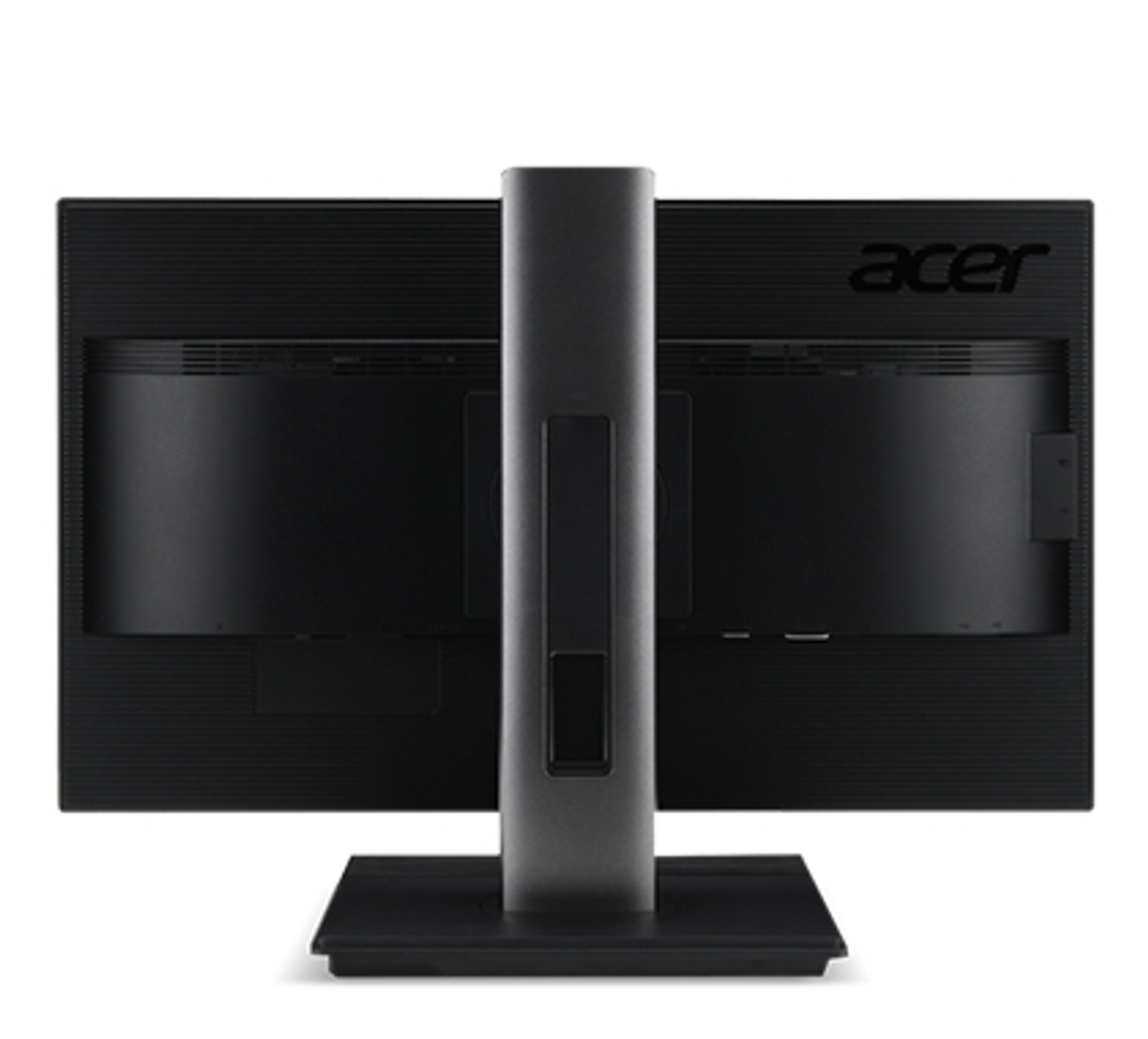 Retro di un monitor Acer nero con supporto.