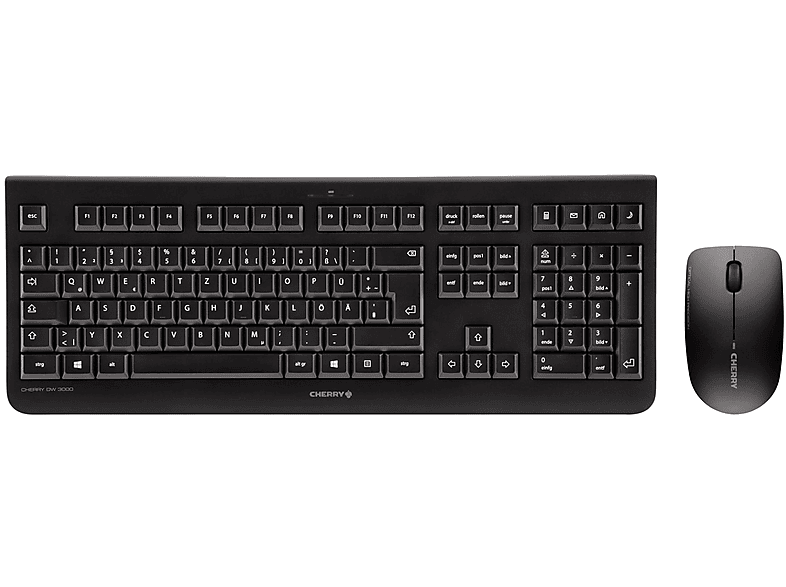 CHERRY JD-0710CS-2, Tastatur Schwarz Maus Set