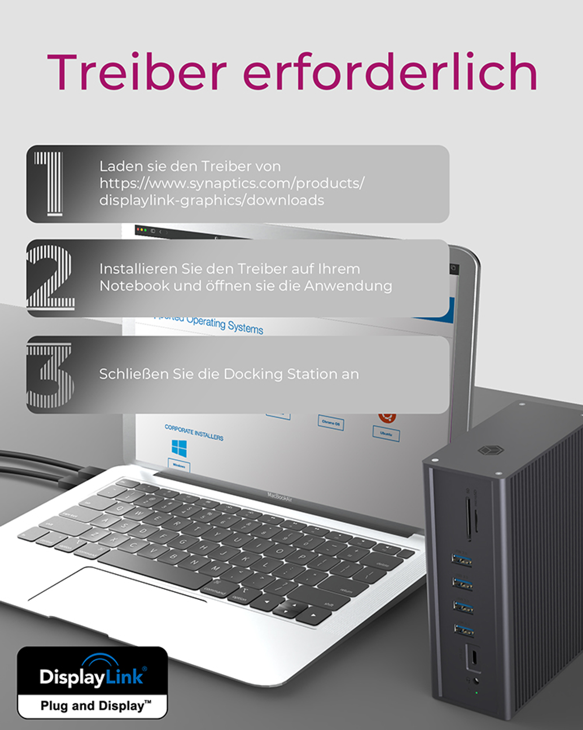 Laptop mit Anweisungen: Treiber erforderlich. Schritte zum Herunterladen und Installieren.