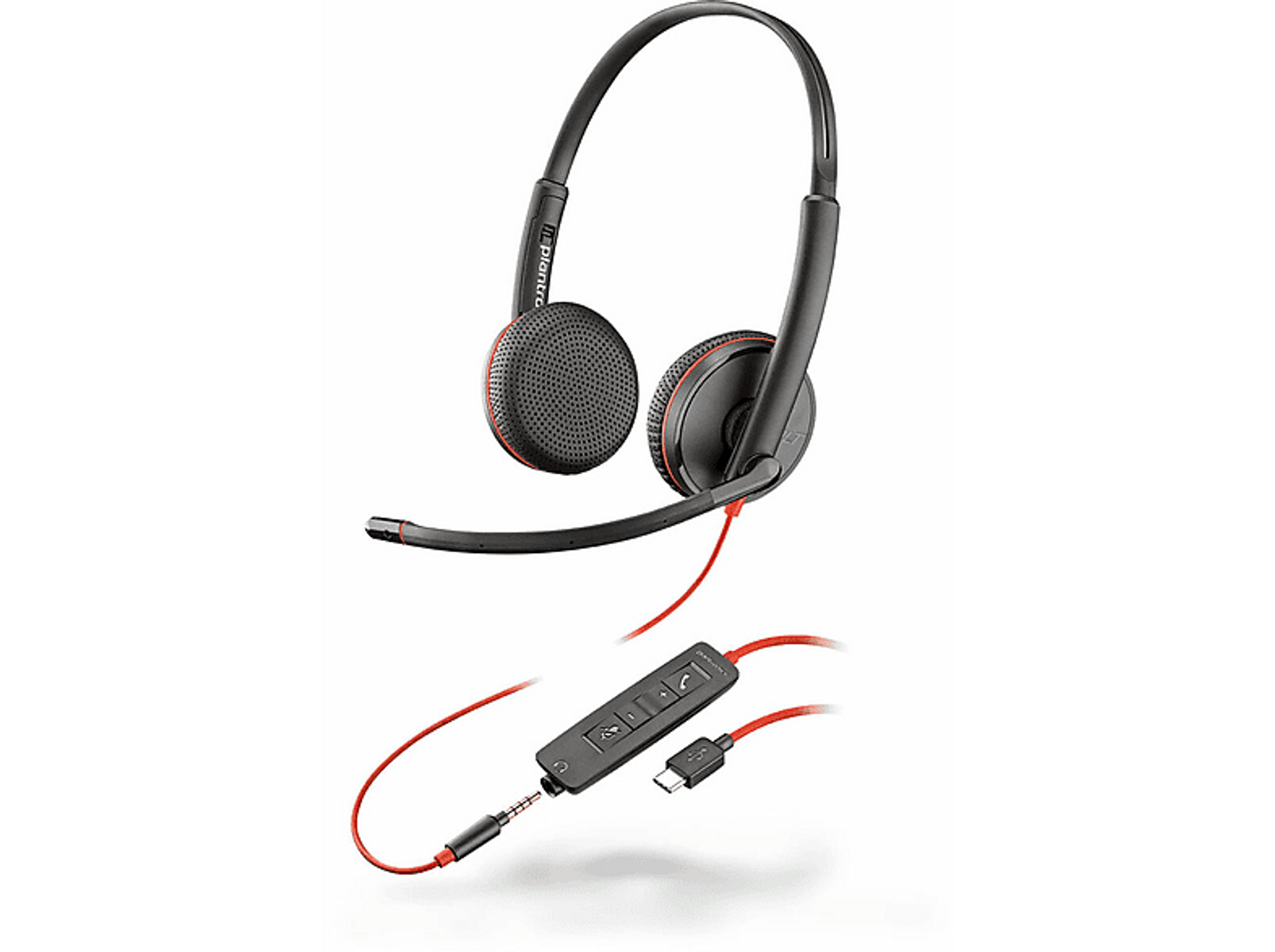POLY Blackwire C3225, Kopfhörer In-ear Schwarz Bluetooth