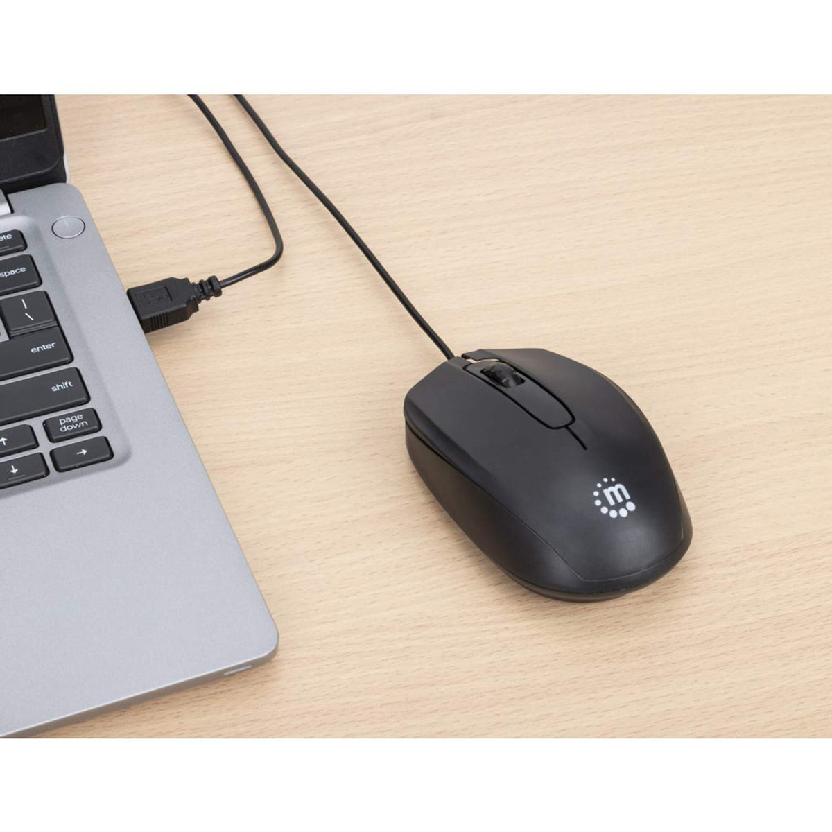 Mäuse MANHATTAN Optische II Maus, MANHATTAN Eingabe / USB-Maus Ausgabe Comfort Schwarz