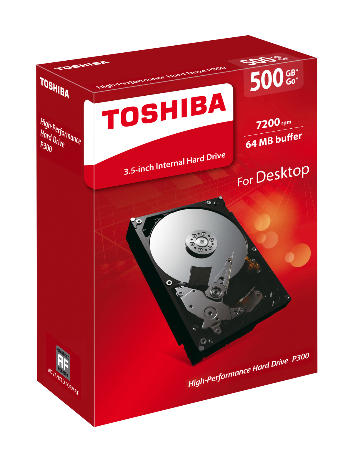 TOSHIBA HDWD105UZSVA, 500 HDD, Zoll, intern GB, 3,5