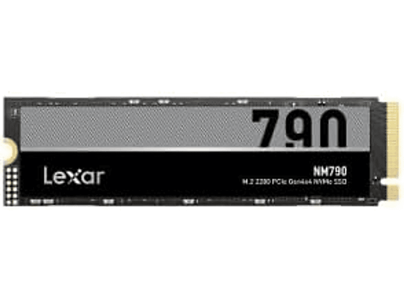 Dysk SSD, czarny z logo Lexar i 790. Ma prostokątny kształt.